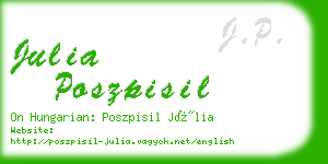 julia poszpisil business card